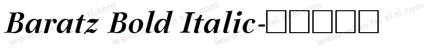 Baratz Bold Italic字体转换